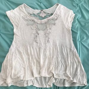 Free People boho embroidered top